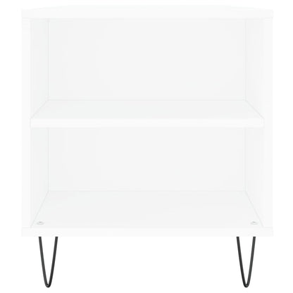 Tavolino da Salotto Bianco 102x44,5x50 cm in Legno Multistrato