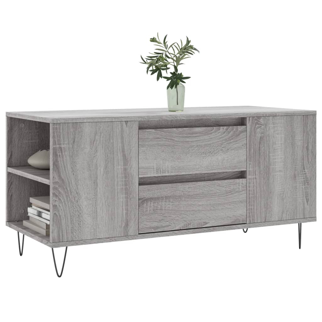 Tavolino Salotto Grigio Sonoma 102x44,5x50 cm Legno Multistrato | homemem39