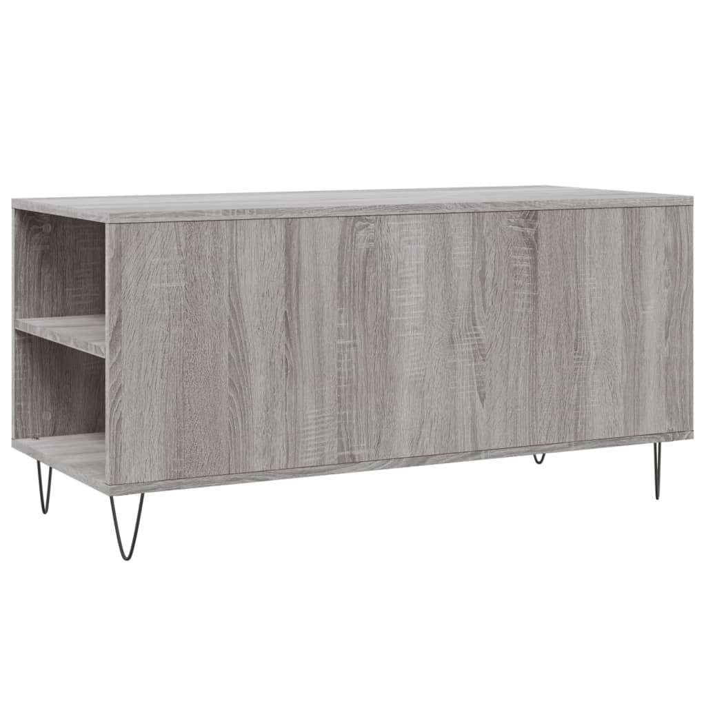 Tavolino Salotto Grigio Sonoma 102x44,5x50 cm Legno Multistrato | homemem39