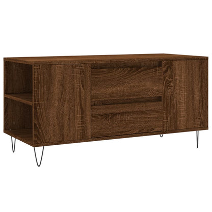 Tavolino Salotto Rovere Marrone 102x44,5x50cm Legno Multistrato | homemem39