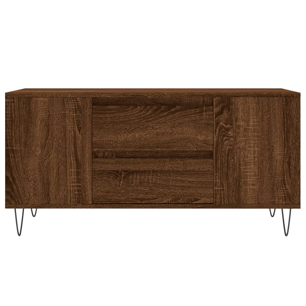 Tavolino Salotto Rovere Marrone 102x44,5x50cm Legno Multistrato | homemem39