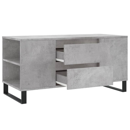 Tavolino Salotto Grigio Cemento 102x44,5x50cm Legno Multistrato | homemem39