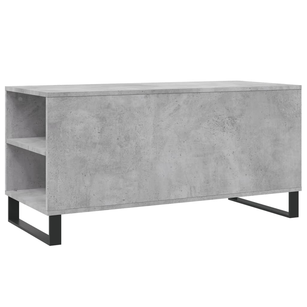 Tavolino Salotto Grigio Cemento 102x44,5x50cm Legno Multistrato | homemem39