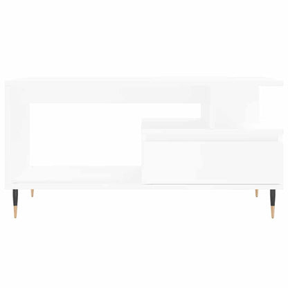 Tavolino da Salotto Bianco 90x49x45 cm in Legno Multistrato | homemem39