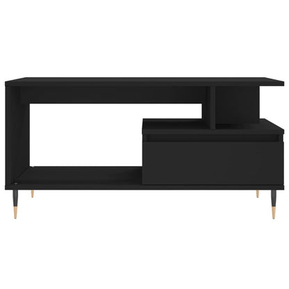 Tavolino da Salotto Nero 90x49x45 cm in Legno Multistrato | homemem39