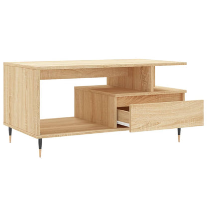 Tavolino da Salotto Rovere Sonoma 90x49x45 cm Legno Multistrato | homemem39