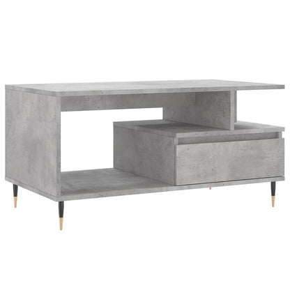 Tavolino Salotto Grigio Cemento 90x49x45 cm Legno Multistrato | homemem39
