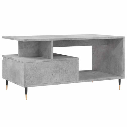 Tavolino Salotto Grigio Cemento 90x49x45 cm Legno Multistrato | homemem39