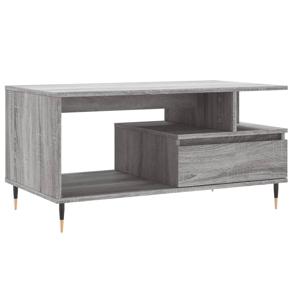 Tavolino da Salotto Grigio Sonoma 90x49x45 cm Legno Multistrato | homemem39