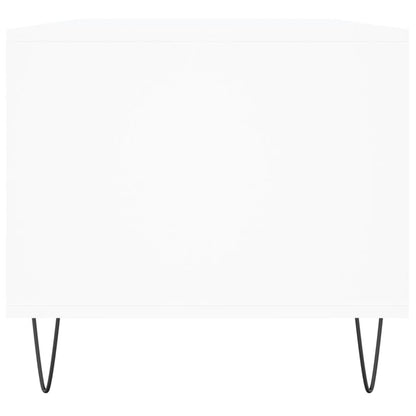 Tavolino da Salotto Bianco 90x49x45 cm in Legno Multistrato