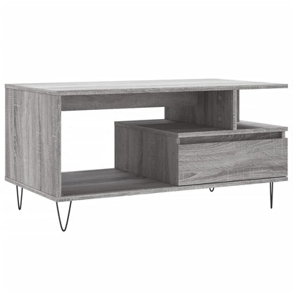Tavolino da Salotto Grigio Sonoma 90x49x45 cm Legno Multistrato | homemem39
