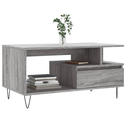 Tavolino da Salotto Grigio Sonoma 90x49x45 cm Legno Multistrato | homemem39