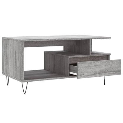 Tavolino da Salotto Grigio Sonoma 90x49x45 cm Legno Multistrato | homemem39
