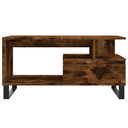 Tavolino da Salotto Rovere Fumo 90x49x45 cm Legno Multistrato | homemem39