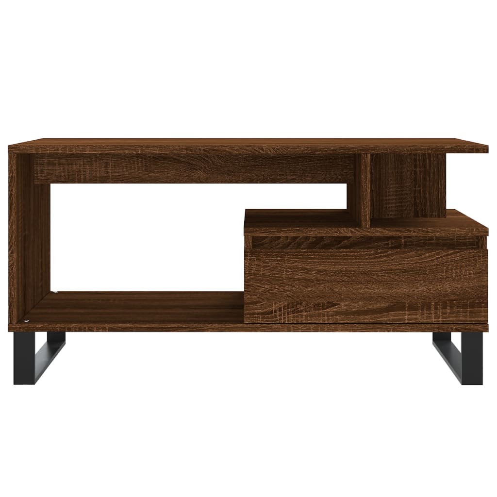 Tavolino Salotto Rovere Marrone 90x49x45 cm Legno Multistrato | homemem39