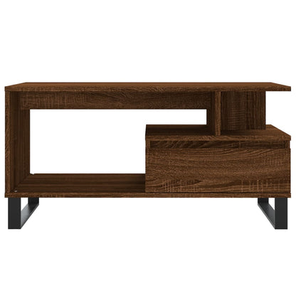 Tavolino Salotto Rovere Marrone 90x49x45 cm Legno Multistrato | homemem39