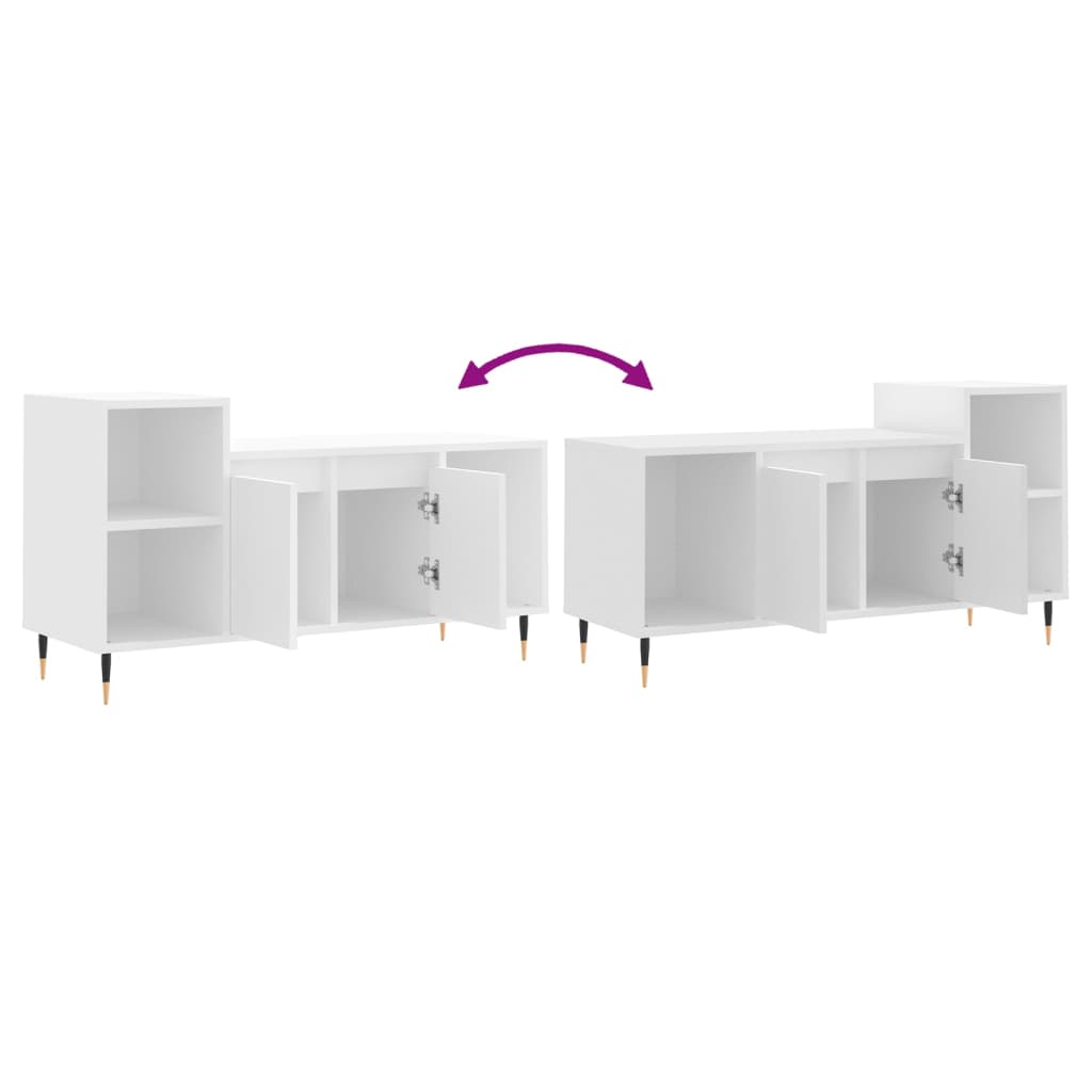 Mobile Porta TV Bianco 100x35x55 cm in Legno Multistrato - homemem39