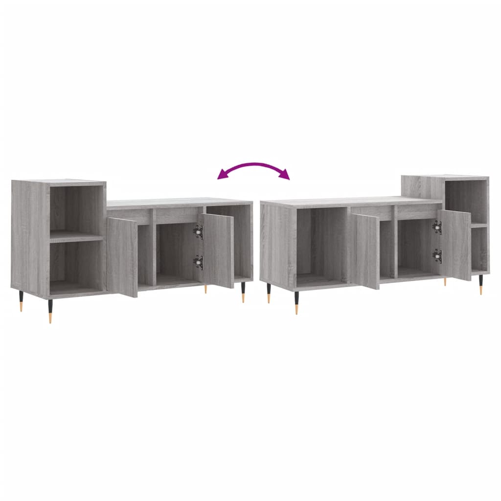 Mobile TV Grigio Sonoma 100x35x55 cm in Legno Multistrato - homemem39