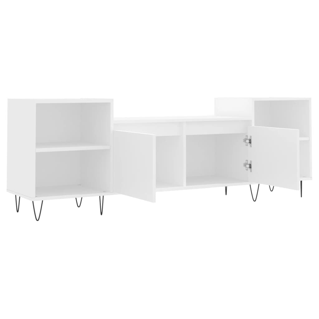 Mobile Porta TV Bianco 160x35x55 cm in Legno Multistrato - homemem39