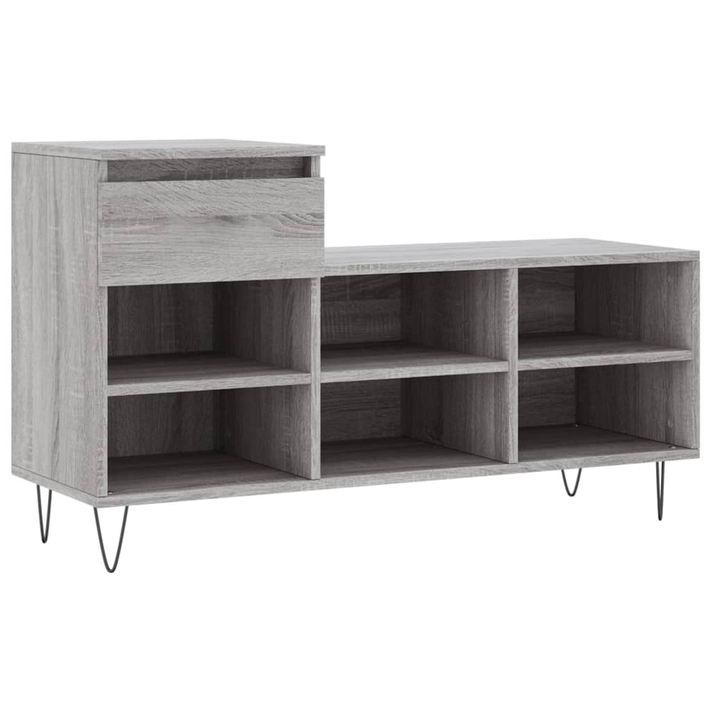 Scarpiera Grigio Sonoma 102x36x60 cm in Legno Multistrato - homemem39