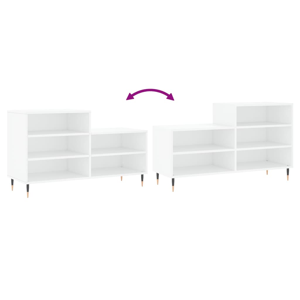 Scarpiera Bianca 102x36x60 cm in Legno Multistrato - homemem39