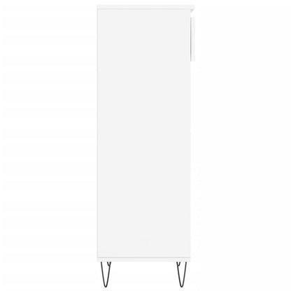 Scarpiera Bianco Lucido 40x36x105 cm in Legno Multistrato