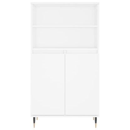 Credenza Alta Bianca 60x36x110 cm in Legno Multistrato - homemem39