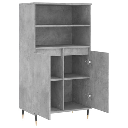 Credenza Grigio Cemento 60x36x110 cm in Legno Multistrato - homemem39