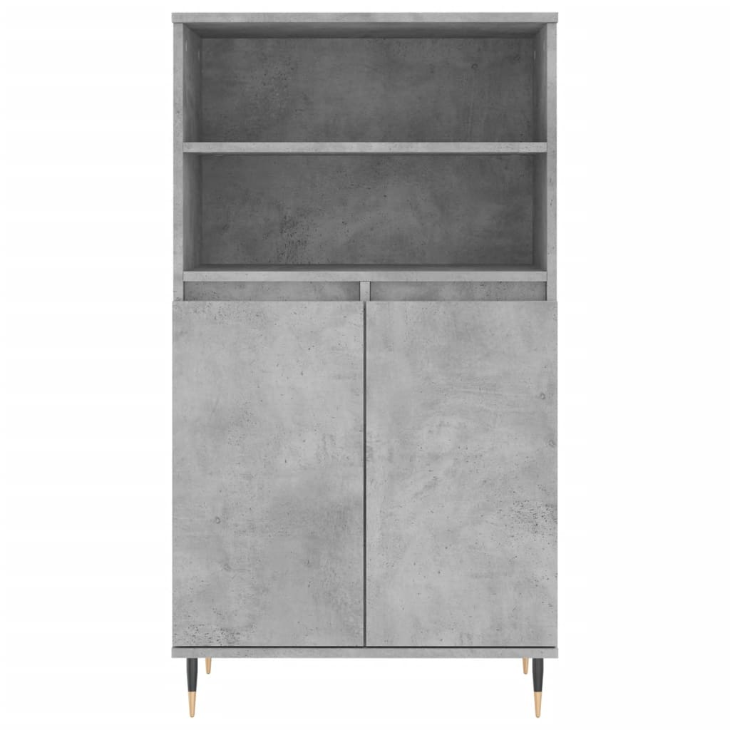 Credenza Grigio Cemento 60x36x110 cm in Legno Multistrato - homemem39