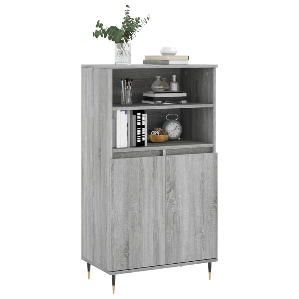 Credenza Grigio Sonoma 60x36x110 cm in Legno Multistrato - homemem39