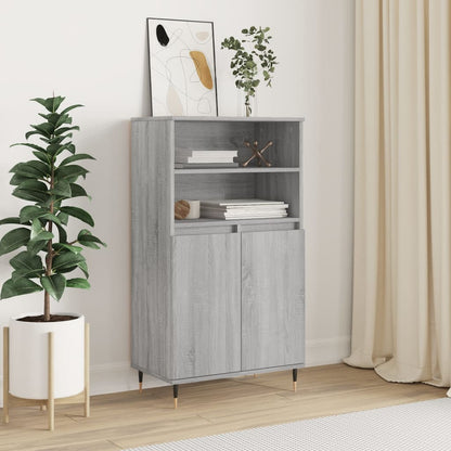 Credenza Grigio Sonoma 60x36x110 cm in Legno Multistrato - homemem39
