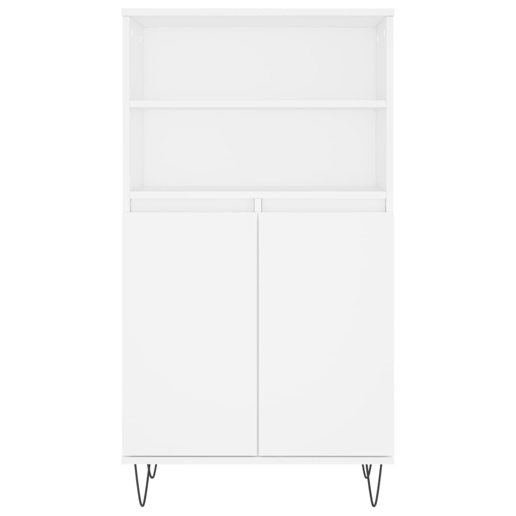 Credenza Alta Bianca 60x36x110 cm in Legno Multistrato - homemem39