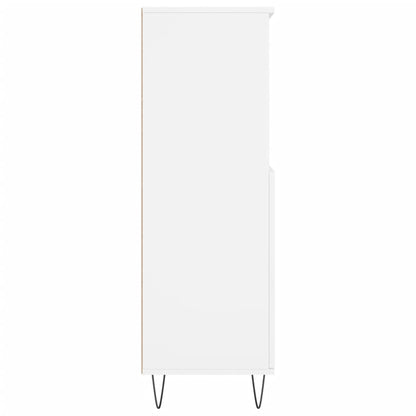 Credenza Alta Bianca 60x36x110 cm in Legno Multistrato - homemem39