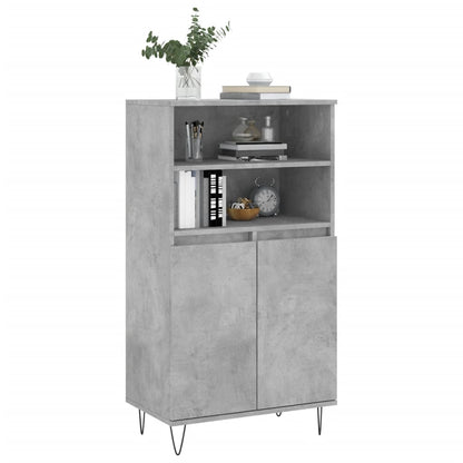 Credenza Grigio Cemento 60x36x110 cm in Legno Multistrato - homemem39