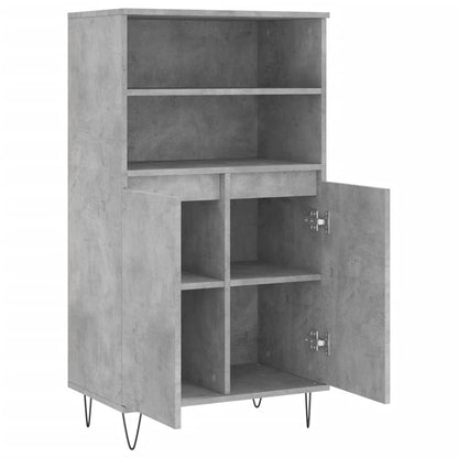 Credenza Grigio Cemento 60x36x110 cm in Legno Multistrato - homemem39