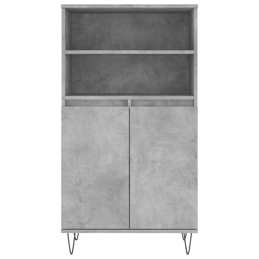 Credenza Grigio Cemento 60x36x110 cm in Legno Multistrato - homemem39