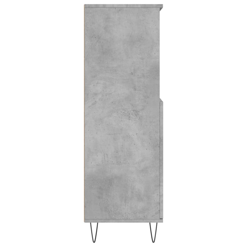 Credenza Grigio Cemento 60x36x110 cm in Legno Multistrato - homemem39