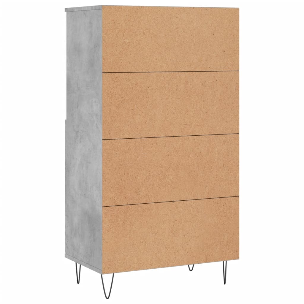 Credenza Grigio Cemento 60x36x110 cm in Legno Multistrato - homemem39