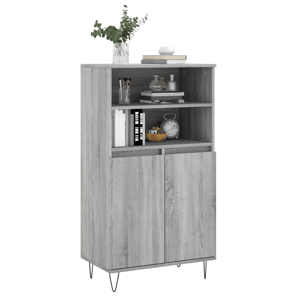 Credenza Grigio Sonoma 60x36x110 cm in Legno Multistrato - homemem39