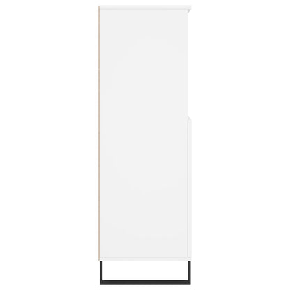 Credenza Alta Bianca 60x36x110 cm in Legno Multistrato
