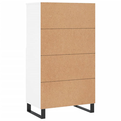 Credenza Alta Bianca 60x36x110 cm in Legno Multistrato - homemem39