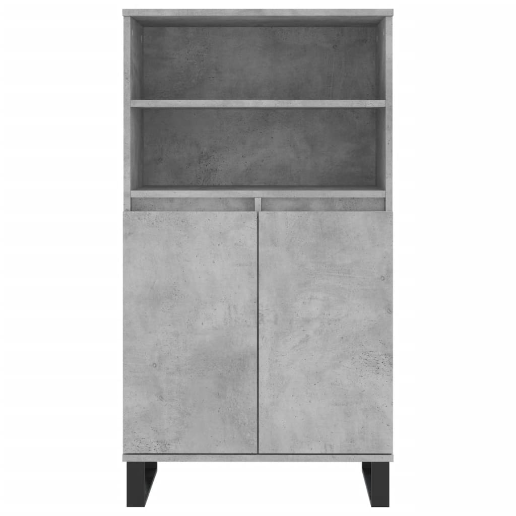 Credenza Grigio Cemento 60x36x110 cm in Legno Multistrato - homemem39
