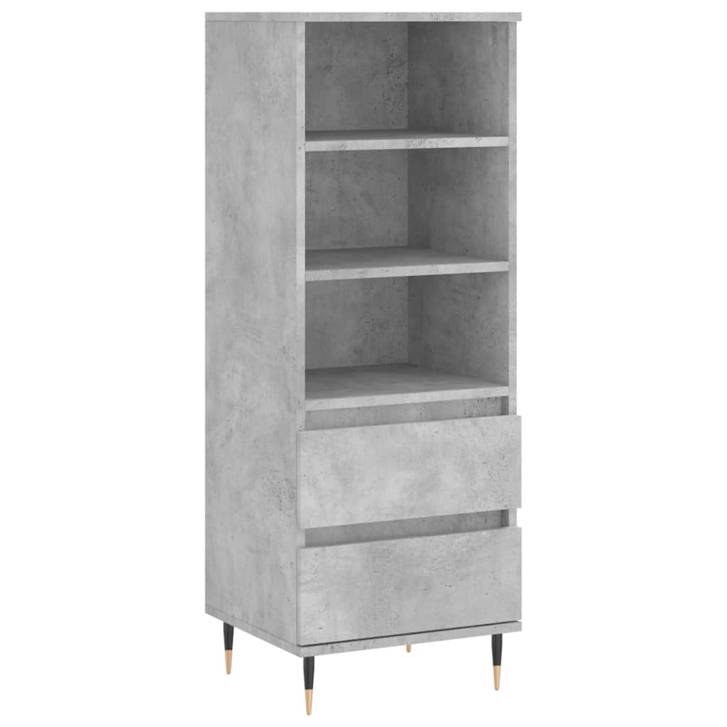 Credenza Grigio Cemento 40x36x110 cm in Legno Multistrato - homemem39