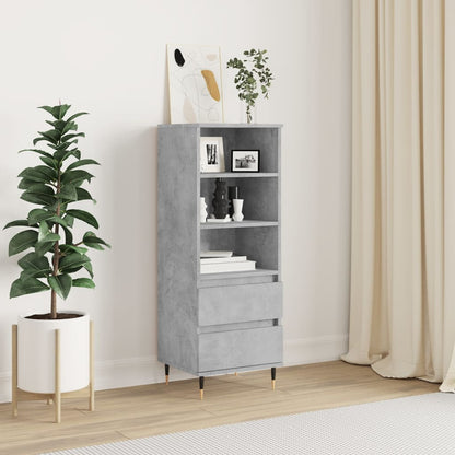 Credenza Grigio Cemento 40x36x110 cm in Legno Multistrato - homemem39