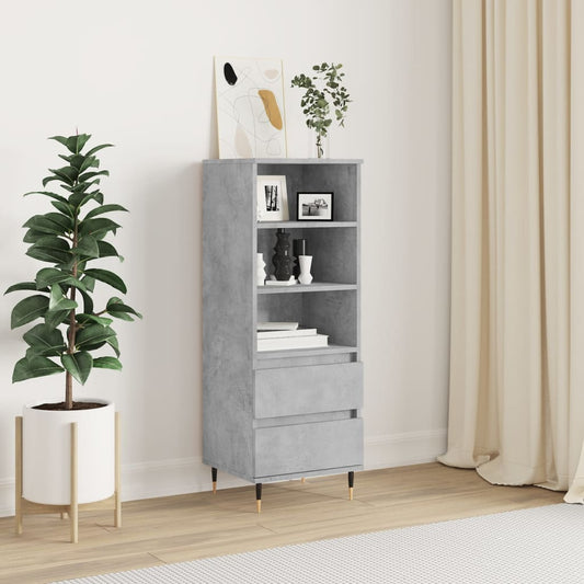 Credenza Grigio Cemento 40x36x110 cm in Legno Multistrato - homemem39