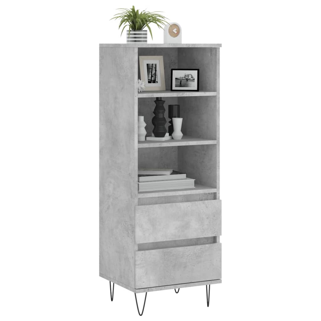 Credenza Grigio Cemento 40x36x110 cm in Legno Multistrato - homemem39