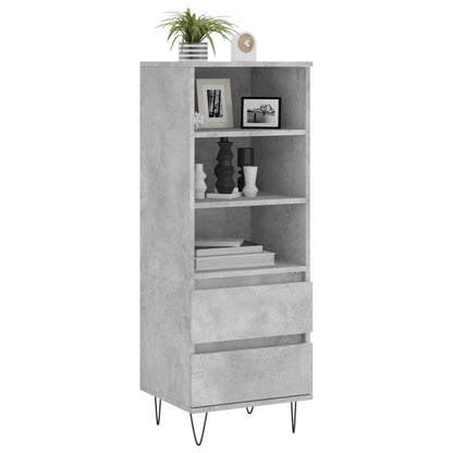 Credenza Grigio Cemento 40x36x110 cm in Legno Multistrato - homemem39