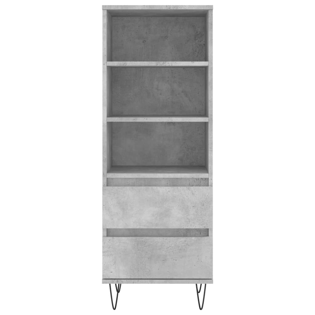 Credenza Grigio Cemento 40x36x110 cm in Legno Multistrato - homemem39