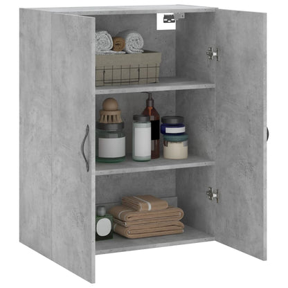Mobile a Parete Grigio Cemento 69,5x34x90 cm Legno Multistrato - homemem39