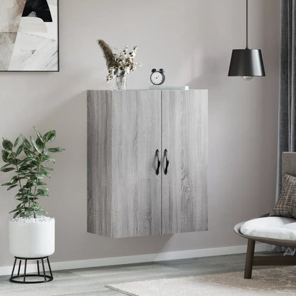 Mobile a Parete Grigio Sonoma 69,5x34x90 cm Legno Multistrato